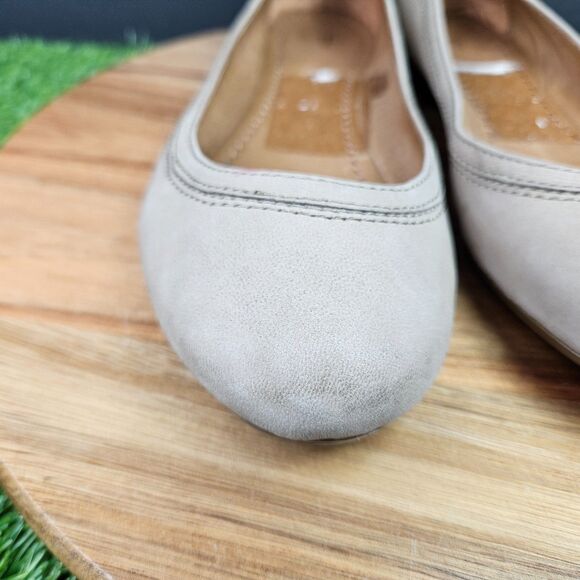 Frye Carson Leather Slip On Ballet Flats Size 8.5 M Beige Brown Round Toe - Picture 7 of 13